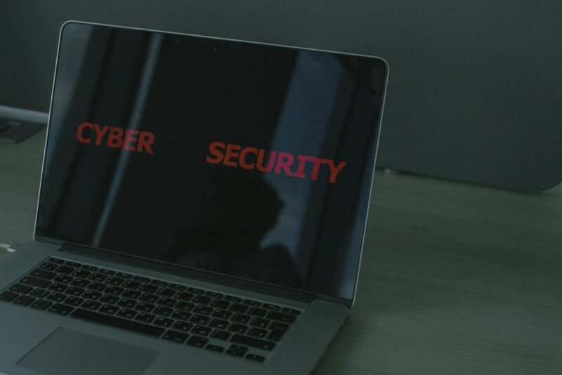 Computer with security text